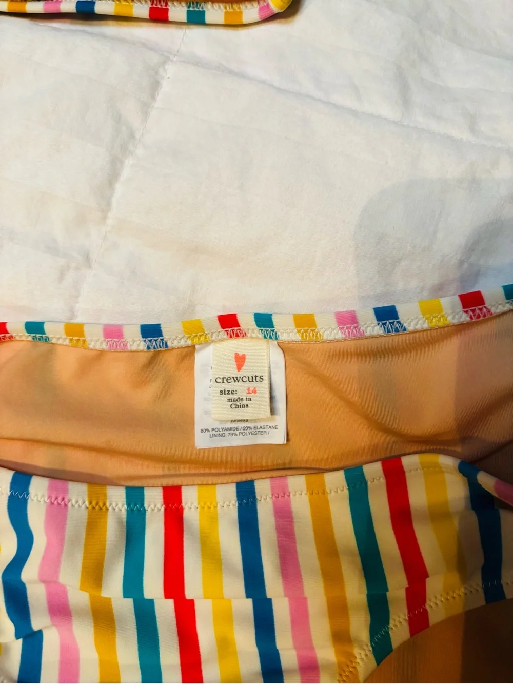 Kids Multicolor Stripe Two-Piece Swimsuit